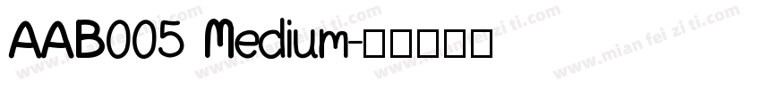 AAB005 Medium字体转换